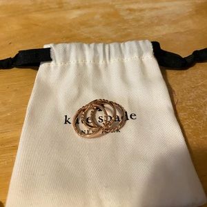 Kate Spade Rose Gold tone rings, size 7